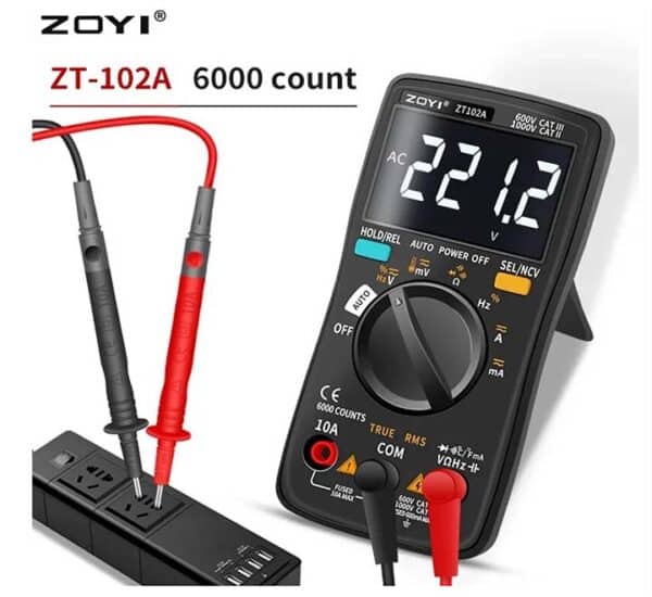 Multimeter ZOYI ZT-102A: Ultimate 6000 Counts T-RMS