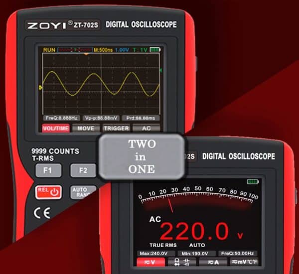 Oscilloscope Multimeter display settings