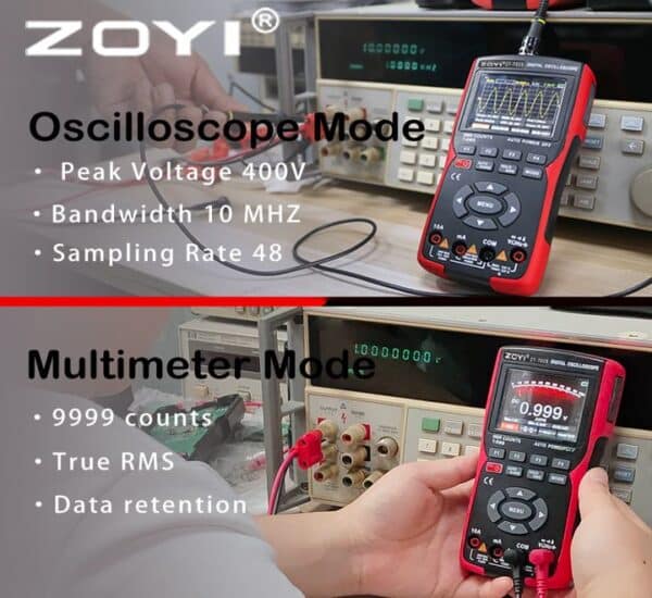 Oscilloscope Multimeter differs