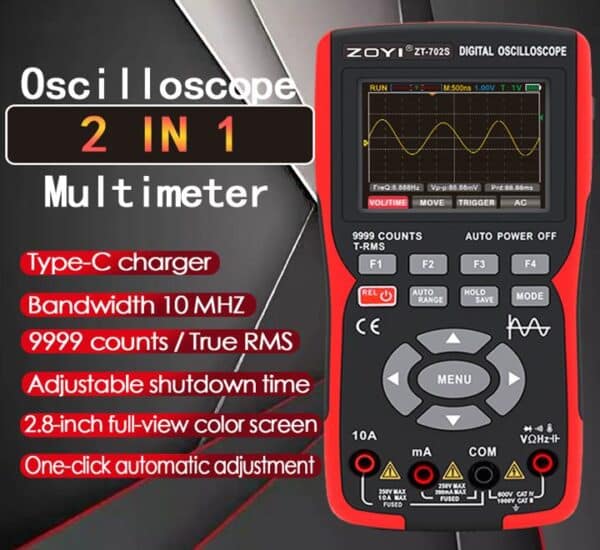 Oscilloscope Multimeter with different options