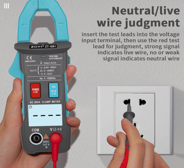 Clamp meter ZOYI ZT-QB1 with extremely simple panel