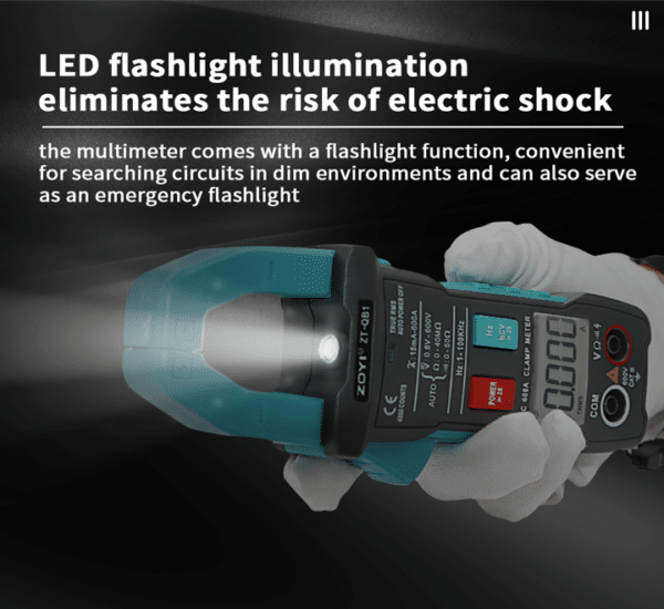 Clamp meter ZOYI ZT-QB1 with extremely simple panel