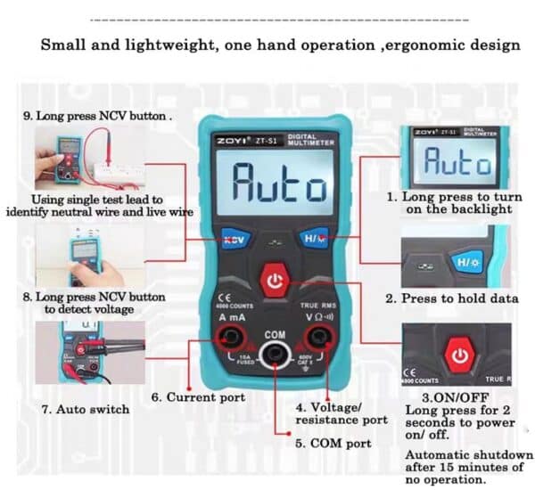 Smart Multimeter Auto Range