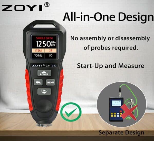 ZOYI ZT-TC13 Coating Thickness Meter Accurate Measurement