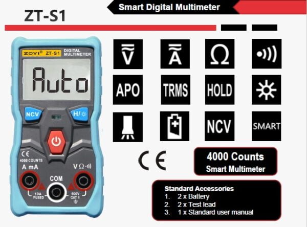 Multimeter ZOYI ZT-S1 with Backlight & Flashlight