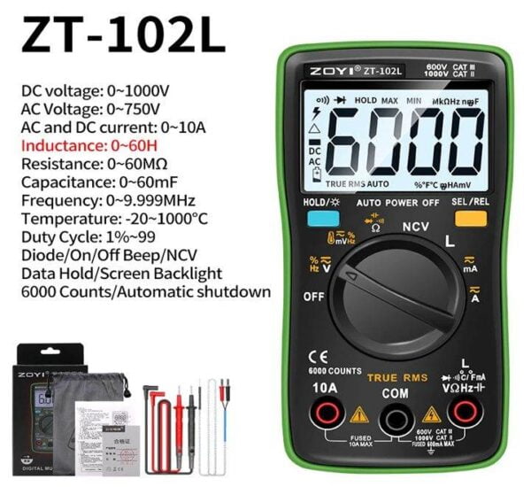 Digital Multimeter ZOYI ZT-102L Your Affordable Multimeter