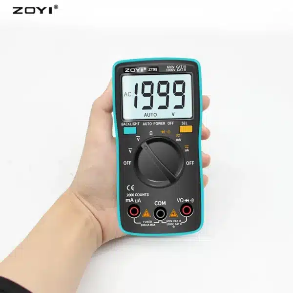 ZOYI ZT-98 is a hand size multimeter