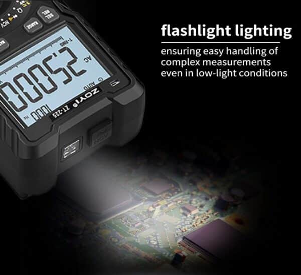 Digital Multimeter with flash light convenience