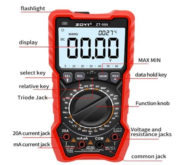 Multimeter ZT-980E Precision & Reliability