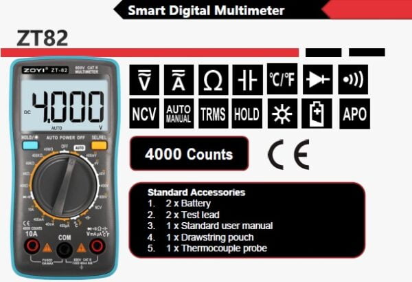 Digital Multimeter ZOYI ZT-82 Improve Your Measurements