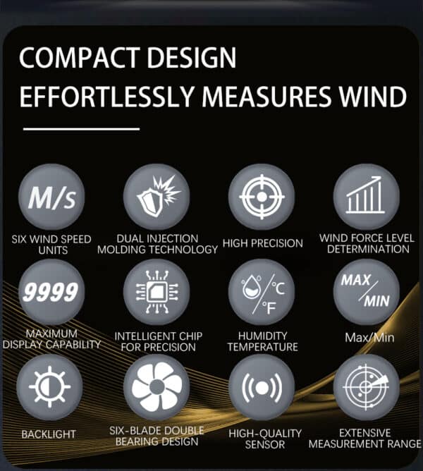 Wind Speed Meter ZOYI ZT-FS1 Anemometer | Precision